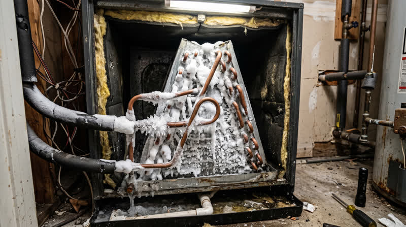 Frozen AC Evaporator Coil in Lakeland, FL | Top Notch Air