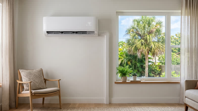 Ductless mini-split AC unit installed in Lakeland FL home | Top Notch Air Conditioning & Heating