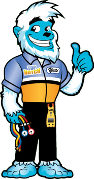 Top Notch Air Conditioning & Heating Yeti Mascot